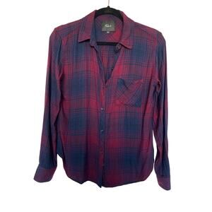 Rails Hunter Plaid Shirt in Currant Navy, XS